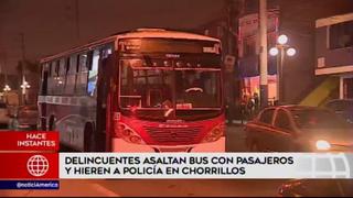 Chorrillos: delincuentes asaltan a pasajeros de un bus y hieren a policía 