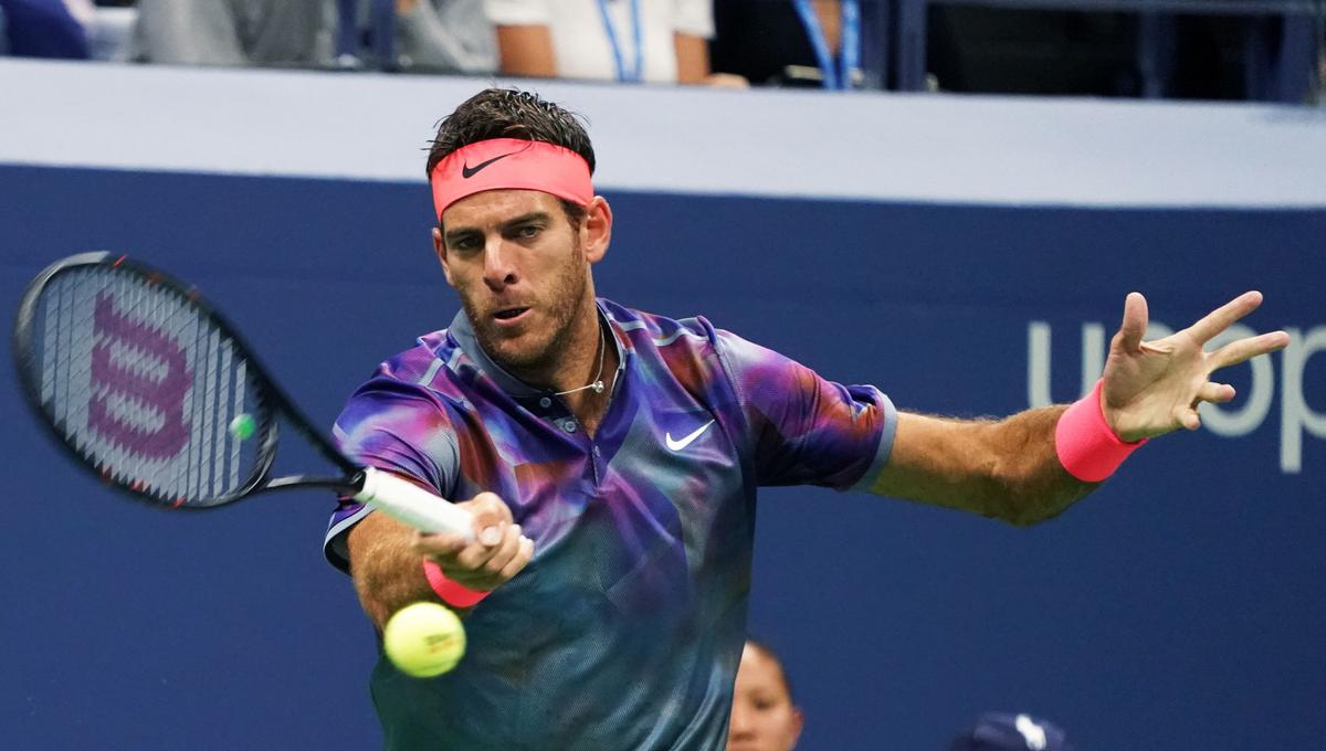 Juan Martín del Potro demostró toda la potencia de su golpe de derecha que casi tumba a Roger Federer. (Foto: AFP)