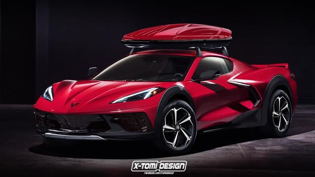 El diseñador independiente X-Tomi Design modificó las características de nuevo Chevrolet Corvette para convertirlo en un deportivo todoterreno. (Fotos: X-Tomi Design).