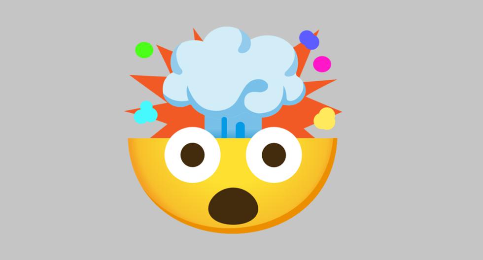 Interpretación del emoji de la cara explotando en WhatsApp