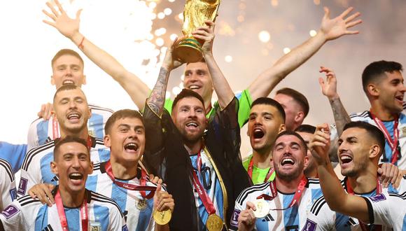 Postales de la celebración de Argentina con su título en Mundial Qatar 2022. Foto: EFE