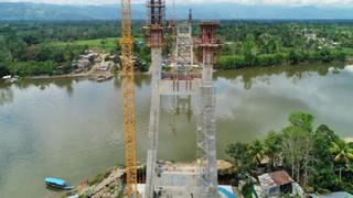 MTC: Construcción del puente Huallaga tiene avance del 57%