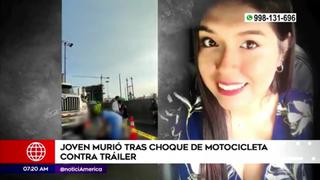 Surco: joven muere tras choque de moto lineal con tráiler | VIDEO