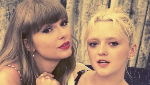 Maisie Williams junto a Taylor Swift en la ceremonia de los Brit Awards 2021. (Foto: Instagram)