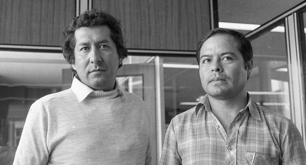 El 1 de octubre de 1982, el peruano Vicente Castañeda Chávez (derecha) y el ecuatoriano Gerardo Ramos llegaron al aeropuerto limeño tras el accidente aéreo en Luxemburgo. (Foto: Juvenal Alvarado/GEC Archivo Histórico)