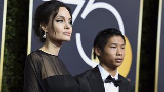 Angelina Jolie se presentó a los Globos de Oro con su hijo Pax