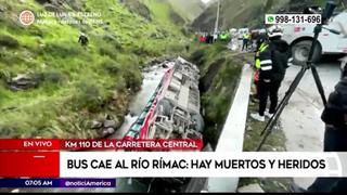 Carretera Central: al menos 10 muertos y 25 heridos deja caída de bus interprovincial al río Rímac | VIDEO