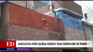 Ayacucho: niño herido tras derrumbe de pared