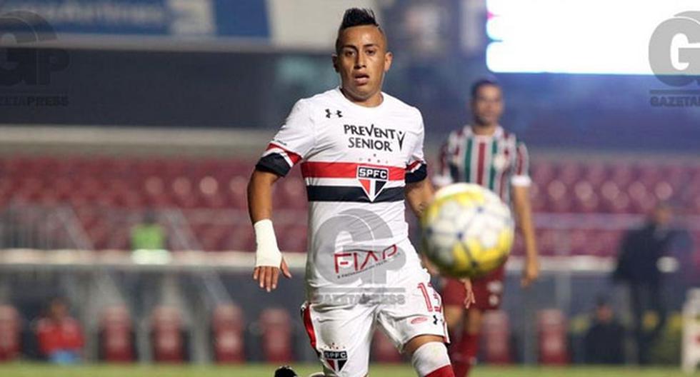 Christian Cueva participó en las dos jugadas de gol del Sao Paulo. (Foto: Gazeta Press)