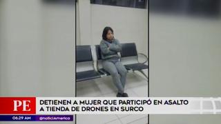 Es detenida mujer que participó en robo de tienda en Surco