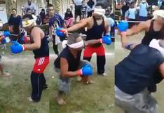 Hombres suben al ring con los ojos vendados para pelear el conocido boxeo a ciegas de Filipinas | VIDEO