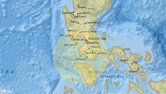 Terremoto de magnitud 6,2 sacude Filipinas. (Foto: earthquake.usgs.gov)