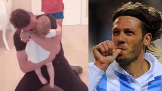 Instagram: La emotiva reacción de Martín Demichelis al ver caminar a su bebepor primera vez