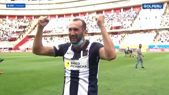 El pitazo final y llanto de Hernán Barcos tras conseguir ser campeón con Alianza Lima. (Fuente: GOLPERU)