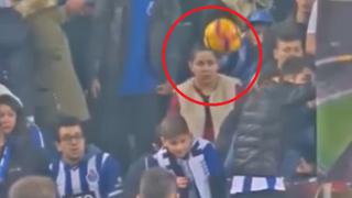 YouTube: hincha del Porto recibió un pelotazo en el rostro