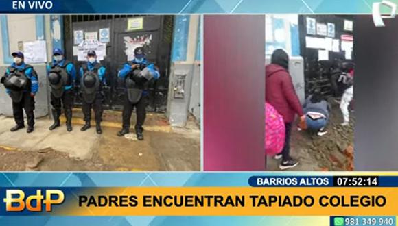 Municipalidad de Lima asegura que la clausura de colegio de Barrios Altos fue porque problemas en las estructuras persisten. (Foto: Buenos Días Perú)