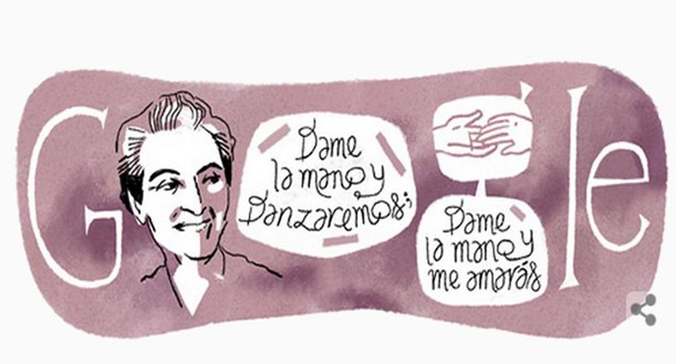 Así luce el doodle de Google como parte del nacimiento de Gabriela Mistral. (Foto: Captura)
