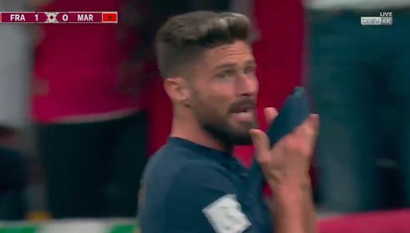 El impresionante remate de Giroud que impactó en el palo | VIDEO. (Foto: captura)