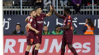 Barcelona venció 2-0 a Málaga por la Liga española en La Rosaleda