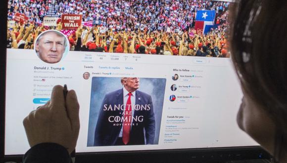 Hasta ahora, Twitter no ha eliminado mensajes del presidente Trump -que se caracteriza por un estilo agresivo en la red social- susceptibles de violar sus normas internas. (Foto: AFP)