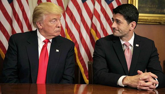 El presidente electo de Estados Unidos, Donald Trump, y el l&iacute;der republicano Paul Ryan. (Foto: Reuters)