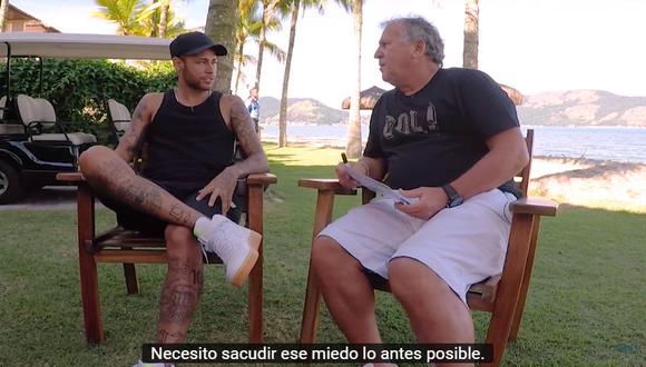 Neymar se confesó con Zico: crack brasileño teme una recaída en su lesión. (Foto: Captura YouTube)