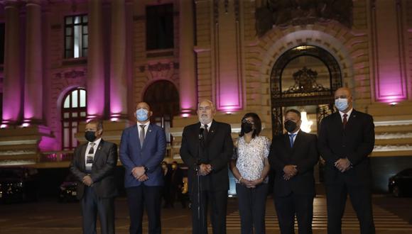 Integrantes de la bancada de Renovación Popular y Avanza País se pronunciaron sobre el mensaje a la Nación de la presidenta Dina Boluarte. (Foto: Hugo Pérez @photo.gec)