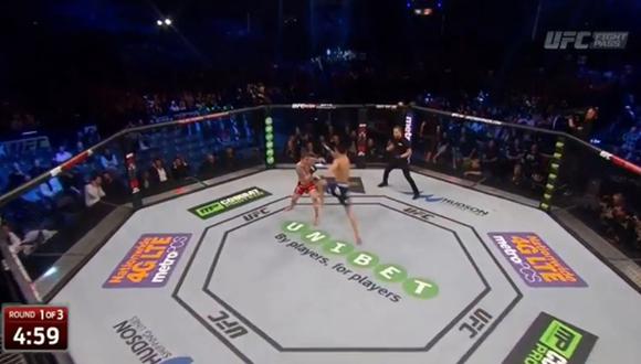 YouTube: grandioso nocaut en UFC en solo ocho segundos