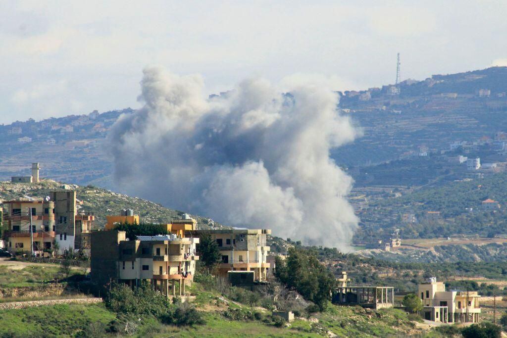 An Israeli attack in Lebanon amid the conflict with the radical Islamic group Hezbollah.  (GET IMAGES).