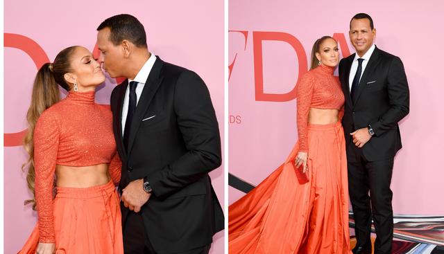 Jennifer Lopez y Álex Rodríguez se lucen en la alfombra roja de los CFDA Awards 2019. (Foto: AFP)