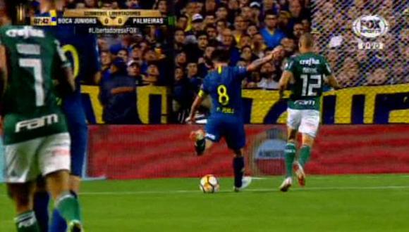 Pablo Pérez estuvo cerca de abrir el marcador en La Bombonera | Video: captura