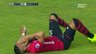 Melgar vs. Potosí: Pellerano sufrió fuerte falta que lo obligó a salir lesionado a los seis minutos de iniciado el partido por la Sudamericana [VIDEO]