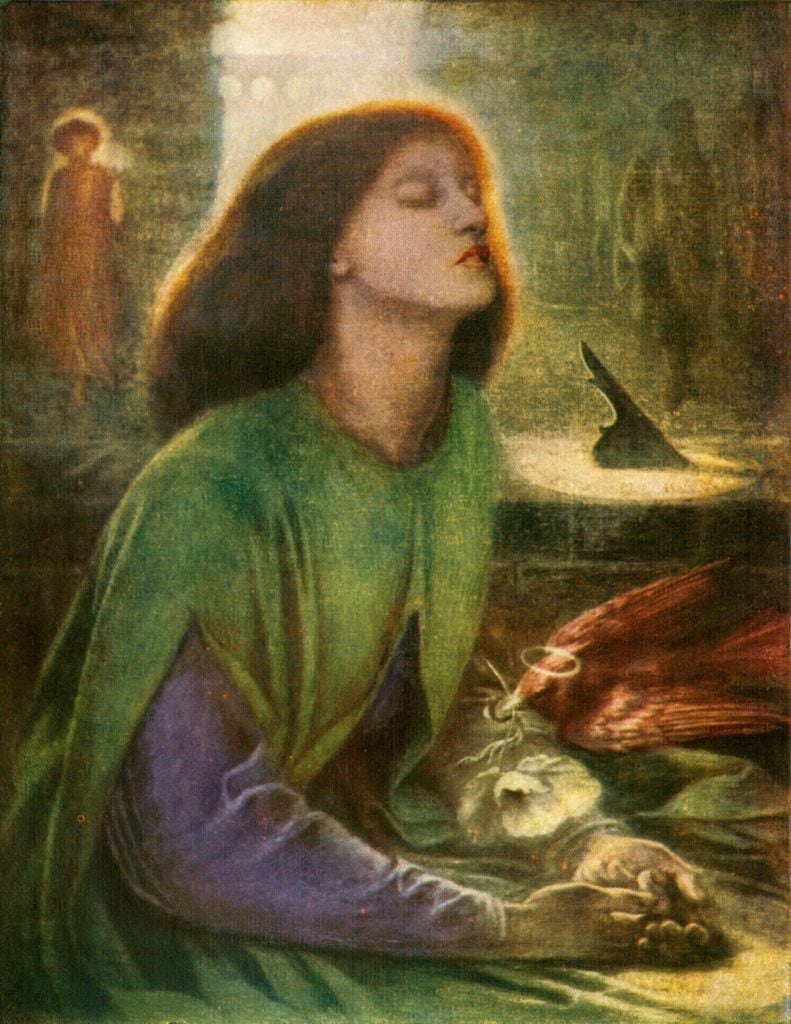 Rossetti expressed grief over the death of Elizabeth Siddal in his painting 