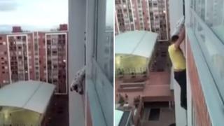 Mira el milagroso rescate de un perro en un edificio [VIDEO]