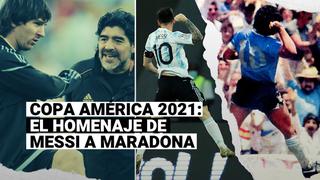‘Maradoniano’: Lionel Messi homenajeó a Maradona en su primer gol en Copa América 2021