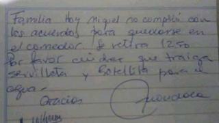 Dejan sin comer a alumnos por no llevar servilletas ni agua al colegio en Argentina