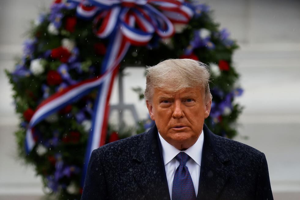 Donald Trump, presidente de Estados Unidos, durante la ceremonia. (Foto: Reuters)