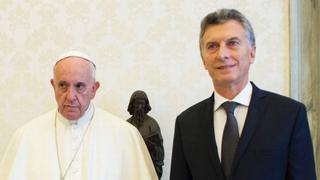 Argentina niega fría relación entre Macri y el papa Francisco