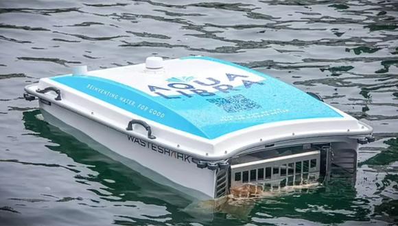 Crean ‘tiburón robot’ capaz de tragarse los desechos plásticos que hay en los ríos. (Foto: Dailymail)