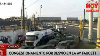 Callao: gran congestión se registra en la Av. Faucett por obras de la Línea 2 del Metro de Lima | VIDEO 