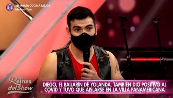 Diego Cornejo, bailarín de “Reinas del Show”, revela que fue ingresado a la Villa Panamericana tras contraer COVID-19. (Foto: Captura)