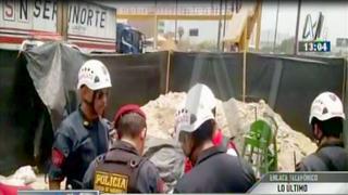 Comas: obrero murió en excavación de pozo en Panamericana Norte