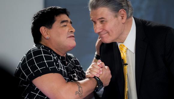 Durante el Mundial 2014, Diego Armando Maradona condujo un programa para la televisión venezolana, junto a Víctor Hugo Morales. (Foto: EFE).