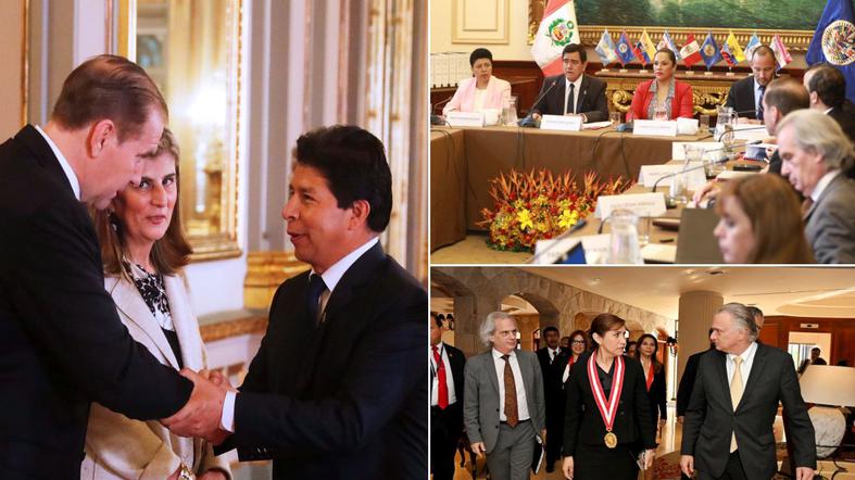 Misión de OEA en Perú: este lunes se reunió con Pedro Castillo, José Williams y Patricia Benavides, fiscal de la Nación