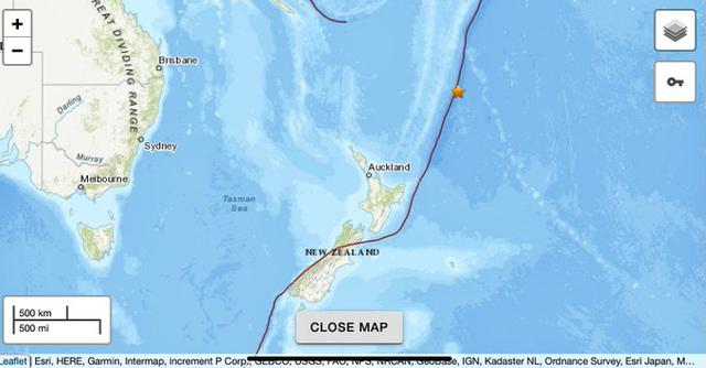 Terremoto de magnitud 7,8 sacude las islas Kermadec en Nueva Zelanda y emiten alerta de tsunami.