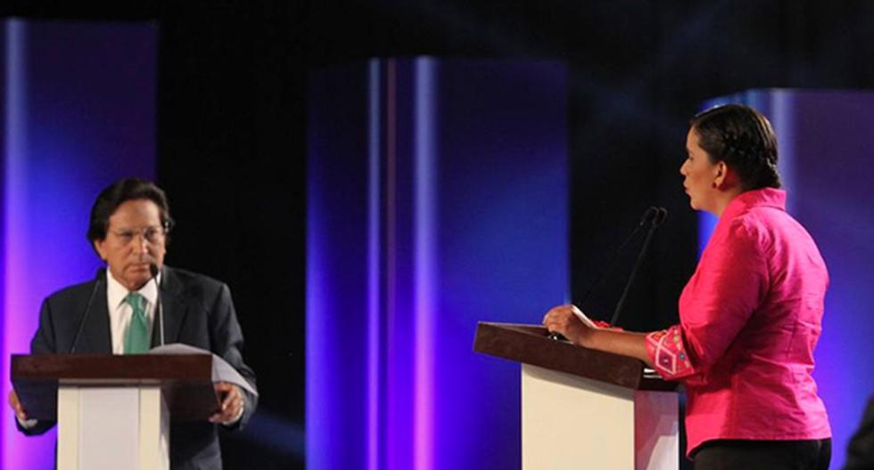Verónika Mendoza y Alejandro Toledo participaron en el Debate Presidencial este domingo 3 de abril y que fue organizado por el JNE. (Foto: JNE)