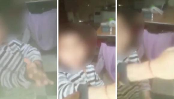 Un menor de 5 años fue encontrado en estado de maltrato y desnutrición. Tenía las manos atadas con alambres. (Foto: Captura de video)