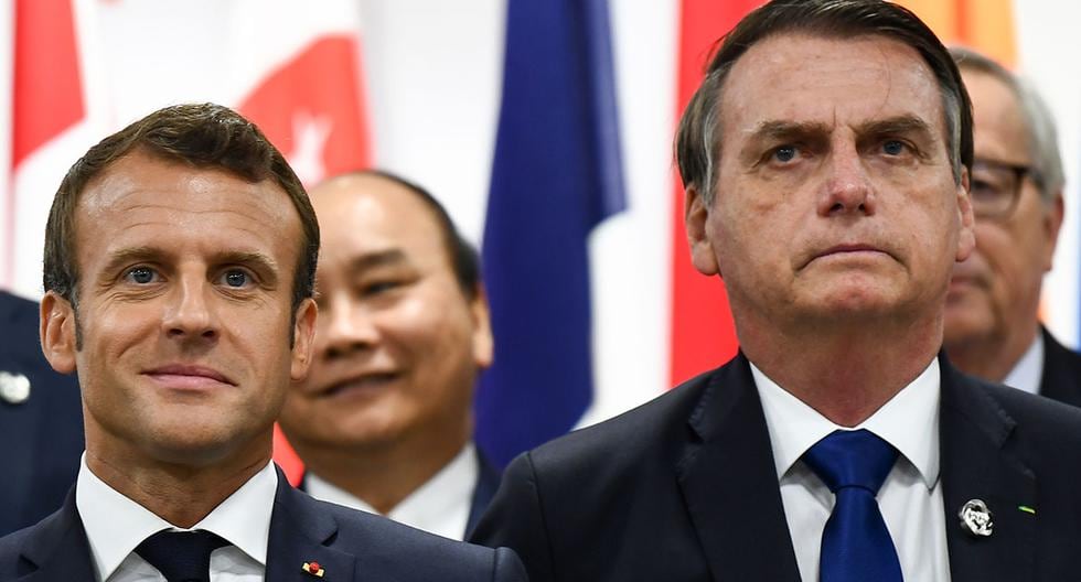 Nueva tensión entre Macron y Bolsonaro por desafortunados comentarios del ministro de Economía de Brasil, sobre la primera dama de Francia. (Foto: AFP)