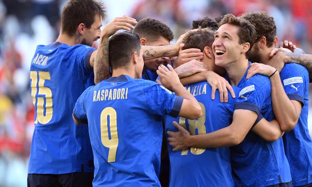 Italia enfrentó a Bélgica por la Liga de Naciones | Foto: AFP