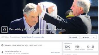 Facebook: impulsan despedida masiva a expresidente José Mujica